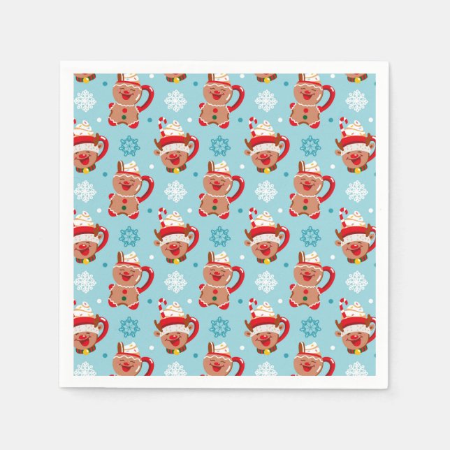 Weihnachts-Tasse von Kakao Serviette (Vorderseite)