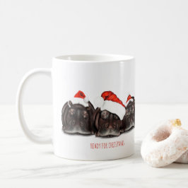 Weihnachts-Tasse "Weihnachtsfertig" Sleepy Hippos Kaffeetasse
