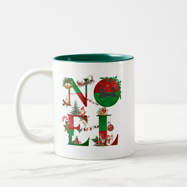 Weihnachts-Tasse Zweifarbige Tasse (Links)