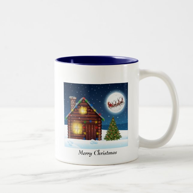 Weihnachts-Tasse Zweifarbige Tasse (Rechts)