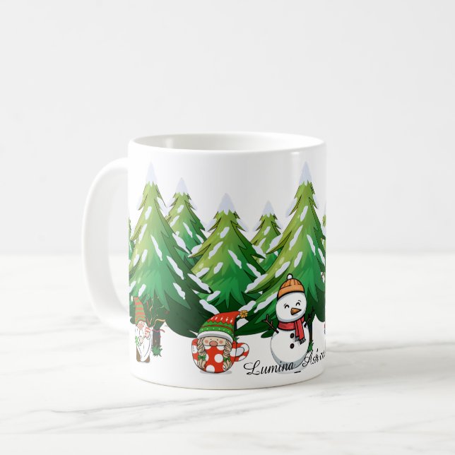 Weihnachts-Tassen-Gnom Kaffeetasse (Vorderseite Links)