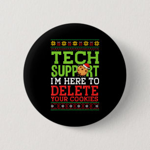 Weihnachts-Tech-Support hier, um Cookies hässlich  Button