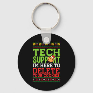Weihnachts-Tech-Support hier, um Cookies-Häßlich z Schlüsselanhänger