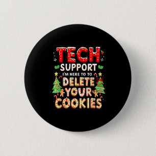 Weihnachts-Tech-Support hier, um Cookies Xmas zu l Button