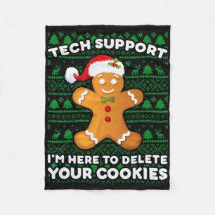 Weihnachts-Tech-Support hier, um Cookies Xmas zu l Fleecedecke