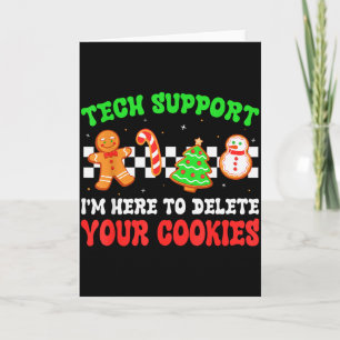Weihnachts-Tech-Support hier, um Cookies Xmas zu l Karte