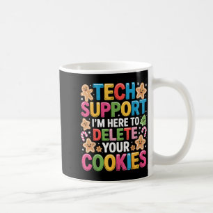 Weihnachts-Tech-Support hier, um Cookies zu lösche Kaffeetasse