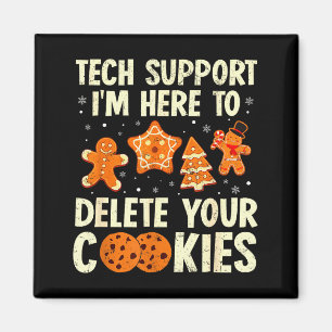 Weihnachts-Tech-Support hier, um Cookies zu lösche Magnet