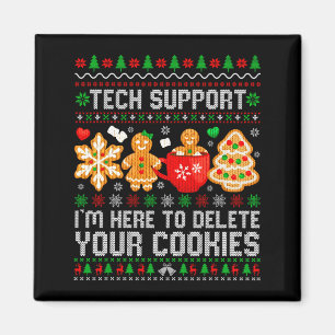 Weihnachts-Tech-Support hier, um Cookies zu lösche Magnet