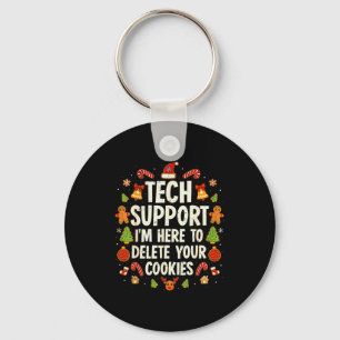 Weihnachts-Tech-Support hier, um Cookies zu lösche Schlüsselanhänger