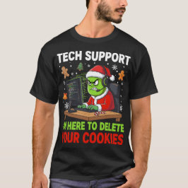 Weihnachts-Tech-Support hier, um Cookies zu lösche T-Shirt