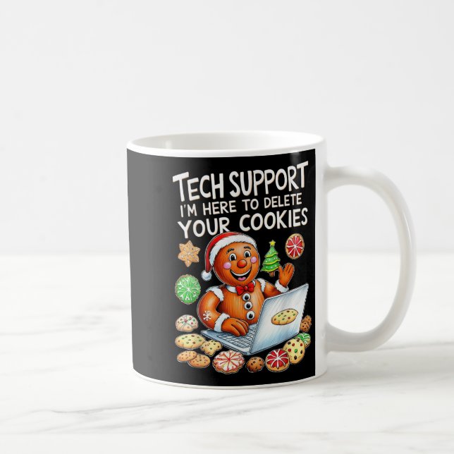 Weihnachts-Tech unterstützt hier, Cookies zu lösch Kaffeetasse (Rechts)
