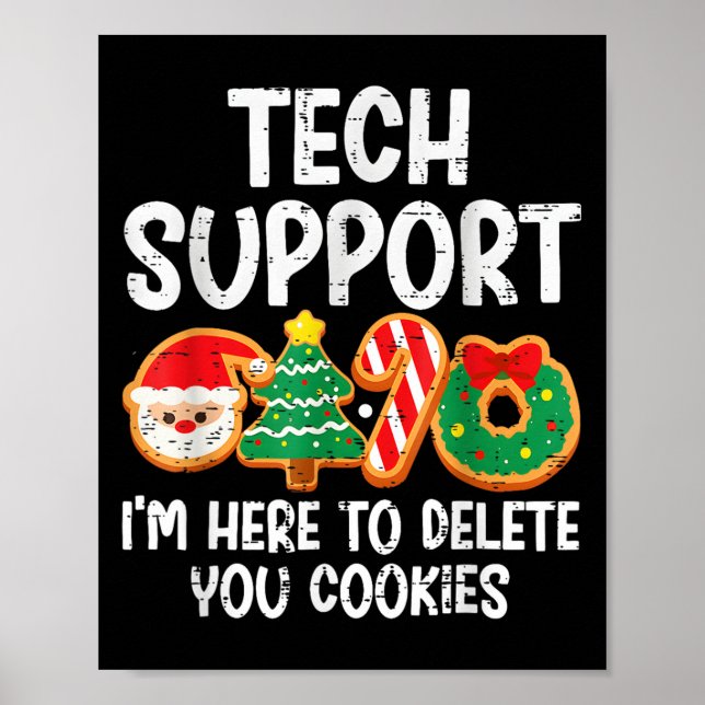 Weihnachts-Tech unterstützt hier, Cookies zu lösch Poster (Vorne)