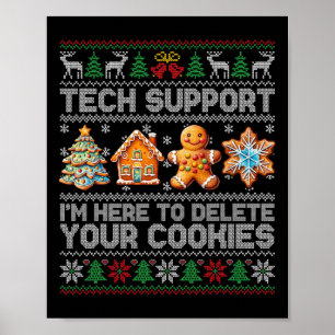 Weihnachts-Tech-Unterstützung hier, um Cookies zu Poster