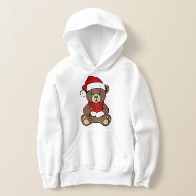 Weihnachts-Teddy-Bear-Girl Hoodie (Ablage )
