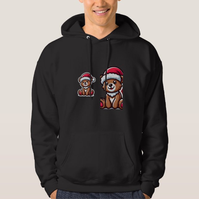 Weihnachts-Teddy Men Hoodie (Vorderseite)