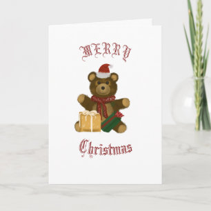 Weihnachts-Teddybär Feiertagskarte