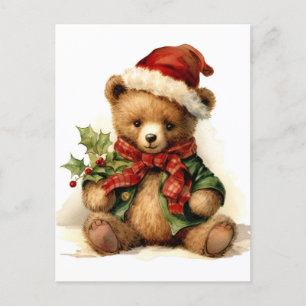 Weihnachts-Teddybär Postkarte