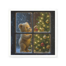 Weihnachts-Teddybär schmückt einen Baum