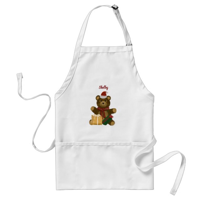 Weihnachts-Teddybär Schürze (Vorne)