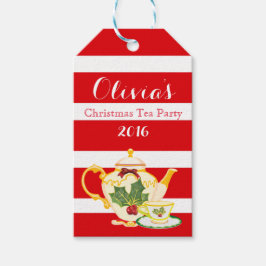 Weihnachts-Tee-Party Einladungen bevorzugen Gesche Geschenkanhänger