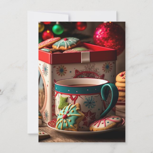 Weihnachts-Tee-Party im Oma-Haus Einladung (Vorderseite)