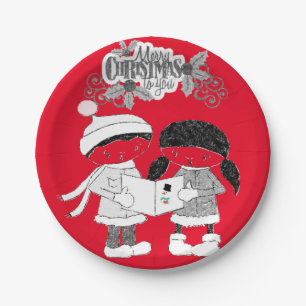 Weihnachts-Teller, frohe Weihnachten Pappteller