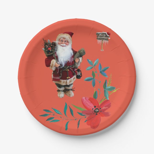 Weihnachts-Teller Pappteller (Vorderseite)