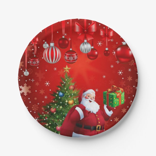 Weihnachts-Teller Pappteller (Vorderseite)