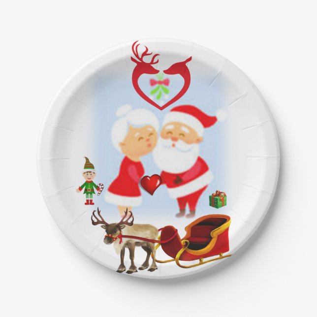 Weihnachts-Teller Pappteller (Vorderseite)