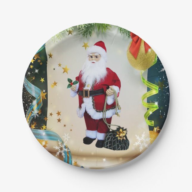 Weihnachts-Teller Pappteller (Vorderseite)
