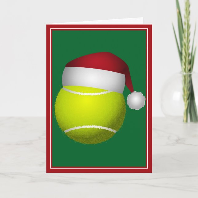 Weihnachts-Tennis-Ball Feiertagskarte (Vorderseite)