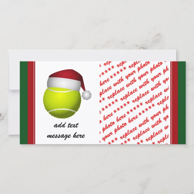 Weihnachts-Tennis-Ball Feiertagskarte (Vorderseite)