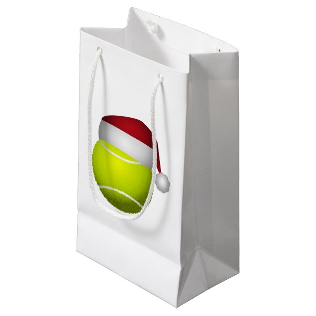 Weihnachts-Tennis-Ball Kleine Geschenktüte (Vorderseite Schrägansicht)
