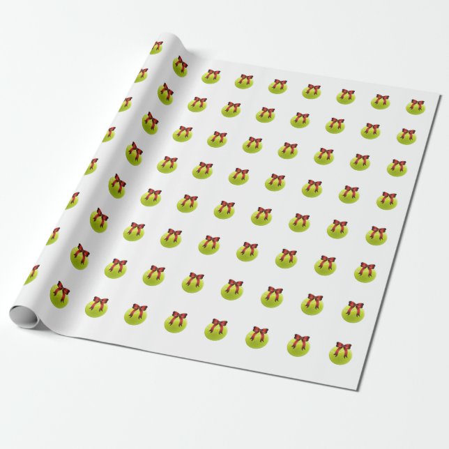 Weihnachts-Tennis-Ball-Umschlagpapier Geschenkpapier (Ungerollt)