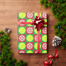 Weihnachts-Tennis-Ball und Schneeflocken Rot und G