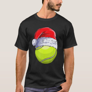 Weihnachts-Tennis-Ball Weihnachtsmannmütze Funny S T-Shirt