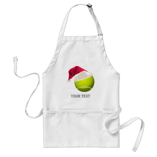 Weihnachts-Tennis-Ball-Weihnachtsmannmütze Schürze (Vorne)