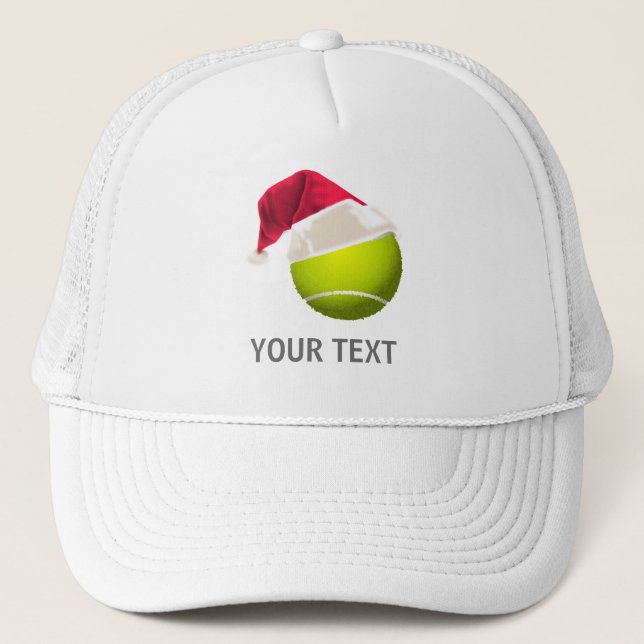 Weihnachts-Tennis-Ball-Weihnachtsmannmütze Truckerkappe (Vorderseite)