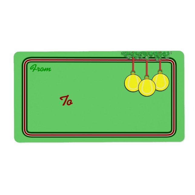 Weihnachts-Tennis-Labels (Vorne)