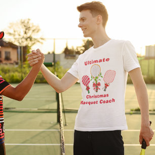 Weihnachts-Tennis-, Paddleball-, Pickleball-Traine T-Shirt