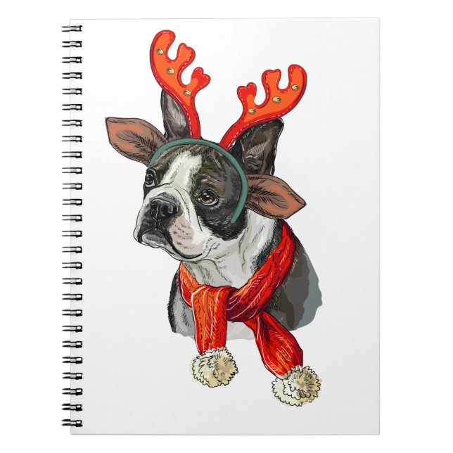 Weihnachts-Terrier-Hund Notizblock (Vorderseite)
