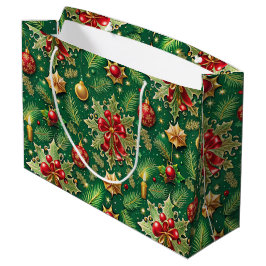Weihnachts-Thema Festivals farbenfrohe Muster Große Geschenktüte
