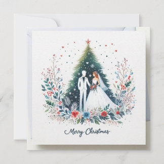 Weihnachts-Thema Hochzeitskarte Ein Winterwunderla Einladung