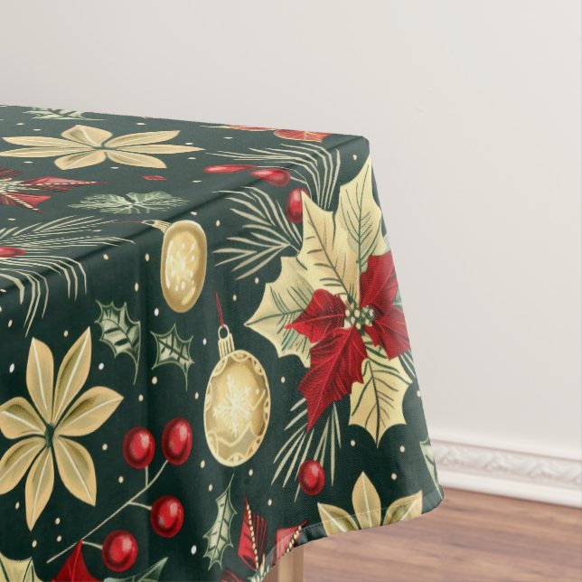 Weihnachts-Thema Poinsettia Muster Tischdecke (Beispiel)