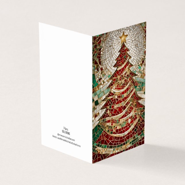 Weihnachts-Thema Weihnachten Tree Star Mosaik (Vorderseite)