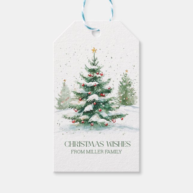 Weihnachts-Thema wünscht Retro-Typografie Geschenkanhänger (Vorderseite)