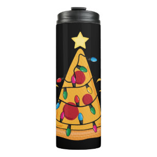 Weihnachts-Thirt für Kinder Jungen Pizza Weihnacht Thermosbecher
