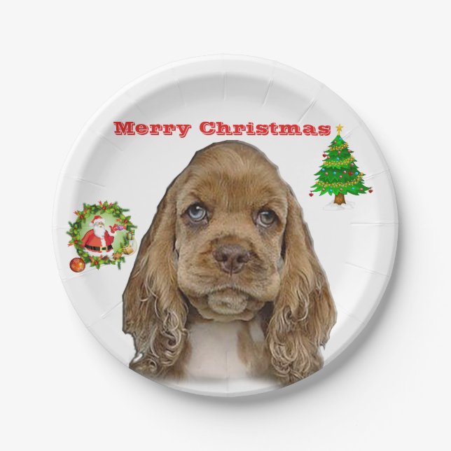 Weihnachts Tiere Pappteller (Vorderseite)