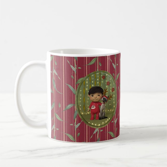 Weihnachts-Tierfreund Kaffeetasse (Links)